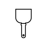 ícone de construção de ferramenta espátula isolado vetor