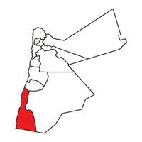 Jordânia mapa ícone vetor