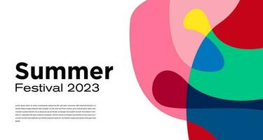 vetor colorida líquido abstrato fundo para verão festival 2023