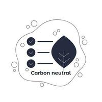 ícone neutro de carbono, design vetorial vetor