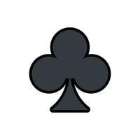 ícone de figura de trevo de pôquer de cassino vetor
