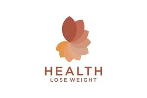 peso perda logotipo desenhos para mulheres dieta e saúde serviço ou spa vetor