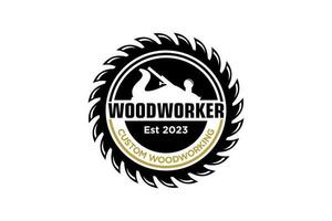 capenter indústria logotipo Projeto madeira registro, madeira prancha madeira, madeira faz-tudo, madeira casa construtor. simples minimalista ícone. vetor