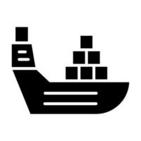 design de ícone de navio de carga vetor
