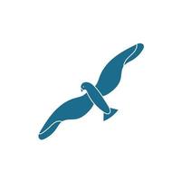 ícone isolado animal vida marinha gaivota vetor