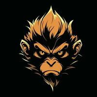 gorila mascote logotipo para esport. gorila camiseta Projeto. gorila logotipo. gorila adesivo vetor