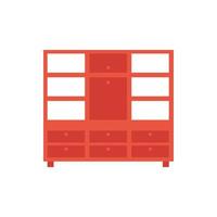 ícone isolado de móveis de armário de madeira vetor
