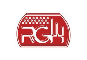 rgh carta logotipo e ícone Projeto modelo vetor