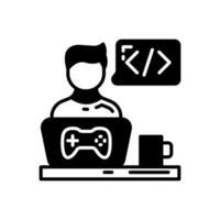 jogos desenvolvedor ícone dentro vetor. ilustração vetor