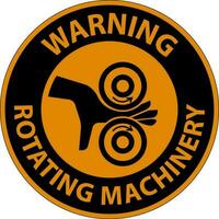 Atenção placa rotativo maquinaria manter mãos longe vetor