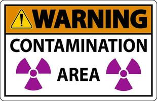 Atenção radioativo materiais placa Cuidado contaminação área vetor
