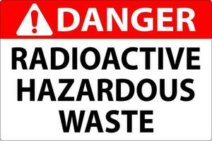 Perigo placa radioativo perigoso desperdício vetor