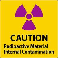 Cuidado radiação placa radioativo material interno contaminação vetor