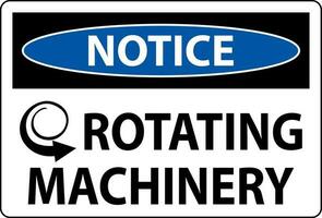 aviso prévio placa rotativo maquinaria em branco fundo vetor