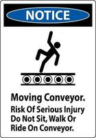 aviso prévio placa comovente transportador, risco do sério prejuízo Faz não sentar andar ou passeio em transportador vetor