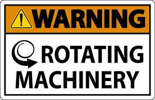 Atenção placa rotativo maquinaria em branco fundo vetor