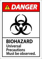 risco biológico Perigo rótulo risco biológico universal precauções devo estar observado vetor