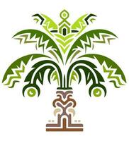 Palma árvores coco, tropical tribal ilustração, vetor ícone decoração ornamento.