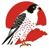 falcão Águia vetor ícone japonês ilustração estilo