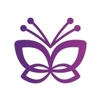 roxa gradiente borboleta logotipo Projeto vetor