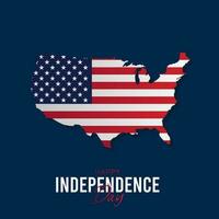 EUA independência dia celebração, feliz 4º do Julho cumprimento cartão vetor