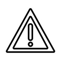 ícone de estilo de linha de sinal de alerta de cuidado