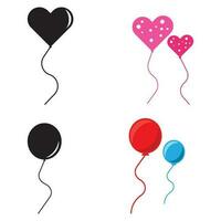 balão ícone, amor balão vetor