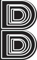 b carta logotipo sólido estilo vetor