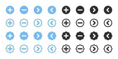 Setas; flechas ícones definir. azul e Preto Setas; flechas ícones. vetor escalável gráficos