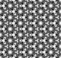 padrão abstrato sem costura preto e branco. fundo e pano de fundo. projeto ornamental em tons de cinza. ornamentos em mosaico. ilustração gráfica vetorial. vetor