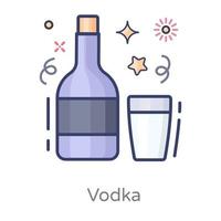 vodka bebida alcoólica vetor