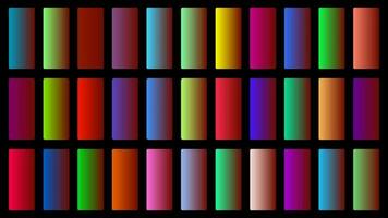 colorida sangue cor sombra linear gradiente paleta amostras rede kit arredondado retângulos modelo conjunto vetor