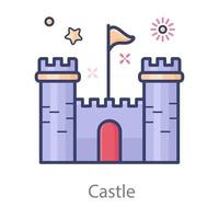 construção de residência de castelo vetor