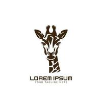 uma girafa animal logotipo modelo ícone vetor ilustração
