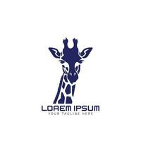 girafa logotipo ícone vetor ilustração. isolado branco fundo. ícone girafa