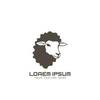 ovelha cabeça logotipo ícone vetor Projeto ilustrador Projeto criativo ovelha logotipo Projeto ovelha ícone moderno companhia logotipo