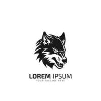 Bravo lobo, logotipo conceito Preto e branco cor, mão desenhado ilustração vetor