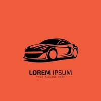 auto estilo carro logotipo Projeto vetor com conceito Esportes veículo ícone silhueta em laranja fundo.