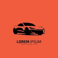 auto estilo carro logotipo Projeto veículo ícone silhueta em laranja fundo. vetor ilustração.