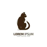 gato logotipo ícone gato silhueta gato isolado vetor ilustração Projeto