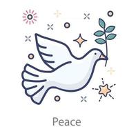 voando pomba da paz vetor