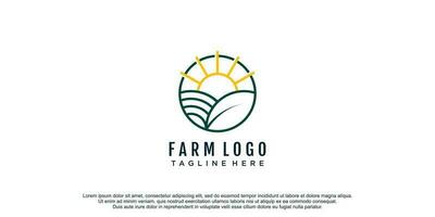 orgânico Fazenda logotipo vetor ilustração Projeto modelo