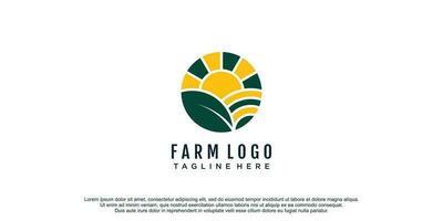 orgânico Fazenda logotipo vetor ilustração Projeto modelo