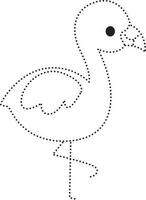 garça animal remendado prática desenhar desenho animado rabisco kawaii animê coloração página fofa ilustração desenhando grampo arte personagem chibi mangá quadrinho vetor