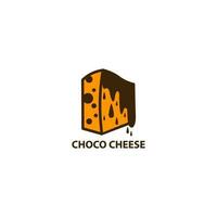 chocolate queijo Barra logotipo Projeto vetor