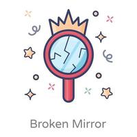 objeto espelho quebrado vetor