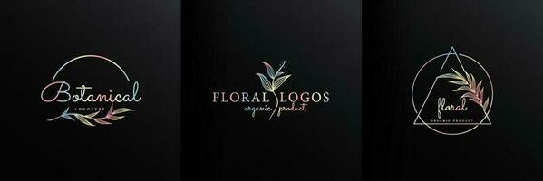 luxo logotipo Projeto coleção. natural e orgânico logotipo moderno Projeto. natural logotipo para marca, corporativo identidade e o negócio cartão vetor