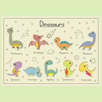 dinossauros para impressão vetor