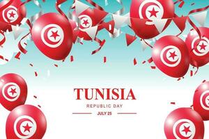 Tunísia república dia fundo. vetor