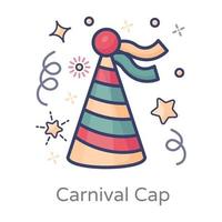 aniversário ou boné de carnaval vetor